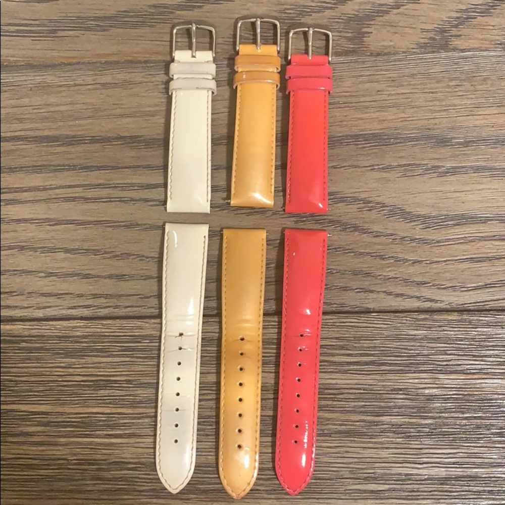18mm Michele Deco patent leather bands